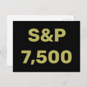 S&P 7,500 Level Stock Market Index Celebration Briefkaart (Voorkant / Achterkant)