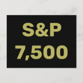 S&P 7,500 Level Stock Market Index Celebration Briefkaart (Voorkant)