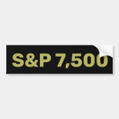 S&P 7,500 Level Stock Market Index Celebration Bumpersticker (Voorkant)