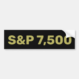 S&P 7,500 Level Stock Market Index Celebration Bumpersticker