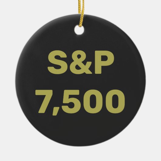 S&P 7,500 Level Stock Market Index Celebration Keramisch Ornament (Voorkant)