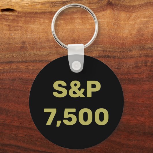 S&P 7,500 Level Stock Market Index Celebration Sleutelhanger (Achterkant)