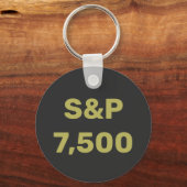 S&P 7,500 Level Stock Market Index Celebration Sleutelhanger (Voorkant)