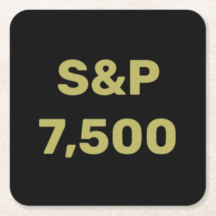 S&P 7.500 Niveau Aandelenmarktindex Feest Kartonnen Onderzetters