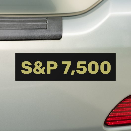 S&P 7.500 Niveau Aandelenmarktindex Viering Bumpersticker (Op auto)