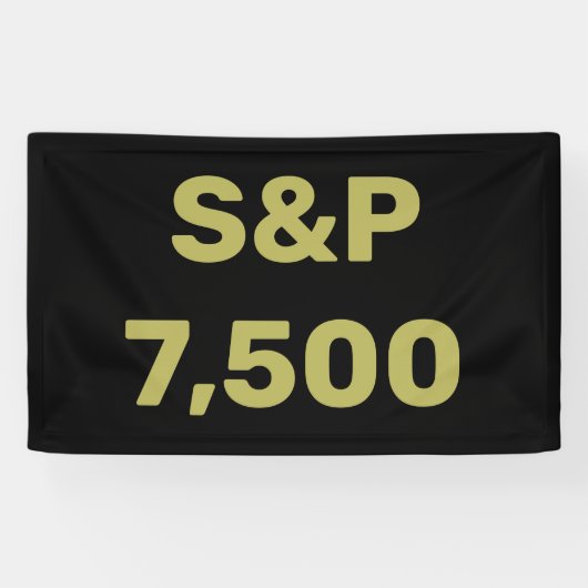 S&P 7.500 Niveau Aandelenmarktindex Viering Spandoek (Horizontaal)