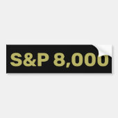 S&P 8.000 Niveau Aandelenmarktindex Feestviering Bumpersticker (Voorkant)