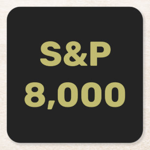 S&P 8.000 Niveau Aandelenmarktindex Feestviering Kartonnen Onderzetters