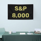 S&P 8.000 Niveau Aandelenmarktindex Viering Spandoek (Beurs)