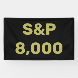 S&P 8.000 Niveau Aandelenmarktindex Viering Spandoek