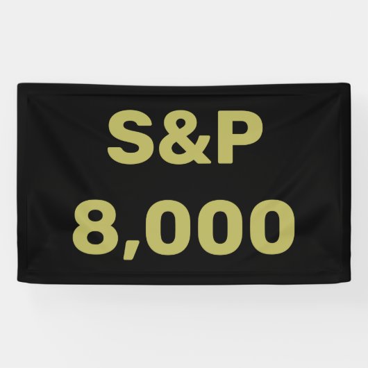 S&P 8.000 Niveau Aandelenmarktindex Viering Spandoek (Horizontaal)