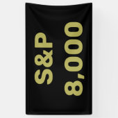 S&P 8.000 Niveau Aandelenmarktindex Viering Spandoek (Verticaal)