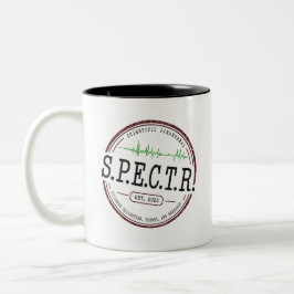 S.P.E.C.T.R. Logo Koffiemok | Haunted Hearts  Tweekleurige Koffiemok