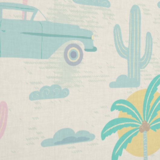 S -Palm Springs Pastel Design – Cars & Palms Behang (Zoom)
