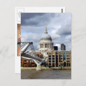 S Paul's Cathedral-Millennium Bridge-Londen Briefkaart (Voorkant / Achterkant)