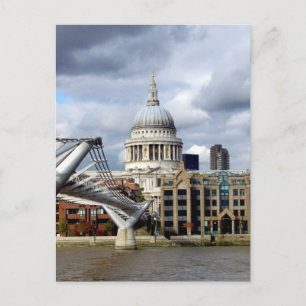 S Paul's Cathedral-Millennium Bridge-Londen Briefkaart