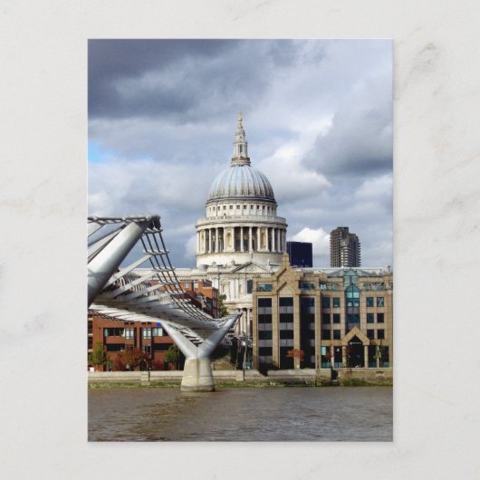 S Paul's Cathedral-Millennium Bridge-Londen Briefkaart (Voorkant)
