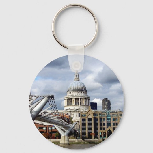 S Paul's Cathedral-Millennium Bridge-Londen Sleutelhanger (Voorkant)