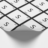 S - Periodiek tabelelement Salt Chemistry Symbool Cadeaupapier (Hoek)