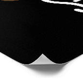 S-poo-ky Funny Ghost Poop Pun Dark BG Poster (Hoek)