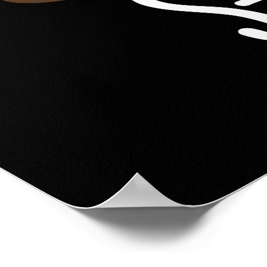 S-poo-ky Funny Ghost Poop Pun Dark BG Poster (Hoek)