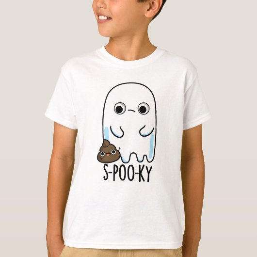 S-poo-ky Funny Ghost Poop Pun T-shirt (Voorkant)