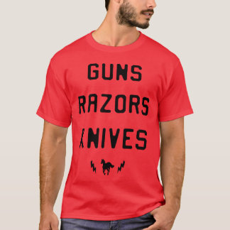 S Razors Knives Horse T shirten Grappig T-shirt