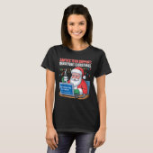 s Rebooting Tech Santa Support Joke T-shirt (Voorkant volledig)