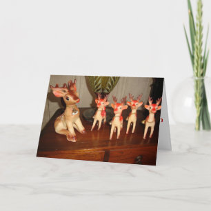 s rendierfamilie feestdagen kaart