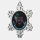 S Rozhdestvom - Electric Cariou Tin Sneeuwvlok Ornament (Rechts)