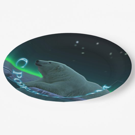 S Rozhdestvom - Ice Edge Polar Beer Papieren Bordje (Gekanteld)