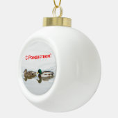 S Rozhdestvom - Mallards Keramische Bal Ornament (Rechts)