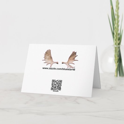 S Rozhdestvom - Ribbenzegel op ijs Feestdagen Kaart (Achterkant)