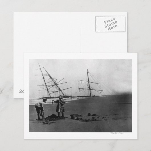 S.S. Alice McDonald Wreck Ilwaco Peninsula Briefkaart (Voorkant / Achterkant)