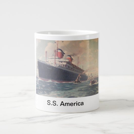 "S.S. Amerika 1940" Grote Koffiekop (Voorkant)