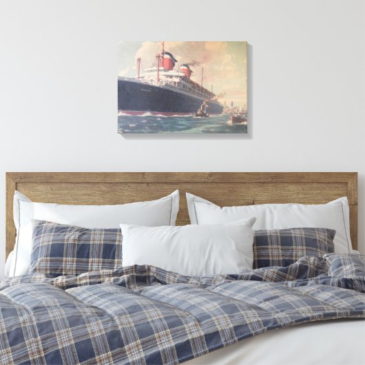 S.S. Amerika Canvas Afdruk (Insitu (Slaapkamer))