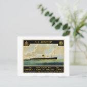 S.S. Arnhem - Luxury Liner - Holland Briefkaart (Staand voorkant)