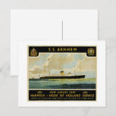 S.S. Arnhem - Luxury Liner - Holland Briefkaart (Voorkant / Achterkant)