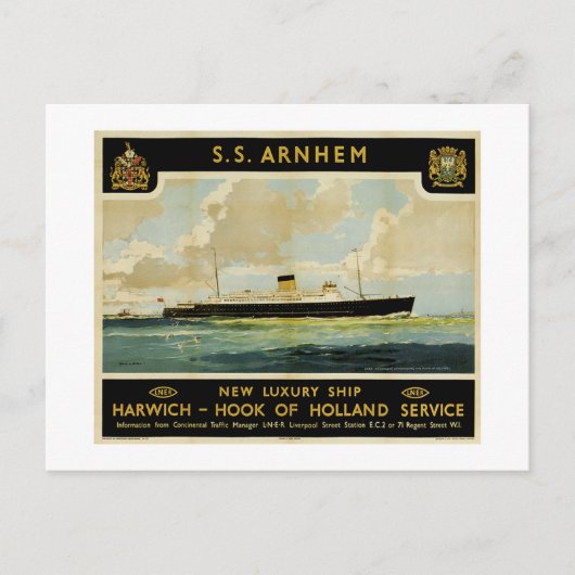 S.S. Arnhem - Luxury Liner - Holland Briefkaart (Voorkant)