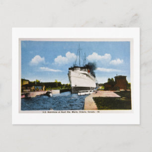 S.S. Assiniboia van Sault Ste. Marie, Ontario, CA Briefkaart