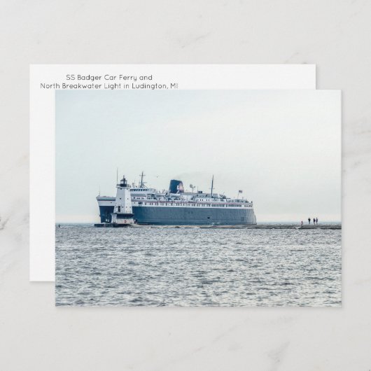 S.S. Badger Emerging From the Haze Briefkaart (Voorkant / Achterkant)