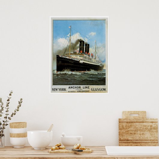 S.S. Caledonia  Ship Advertisement Poster (Keuken)