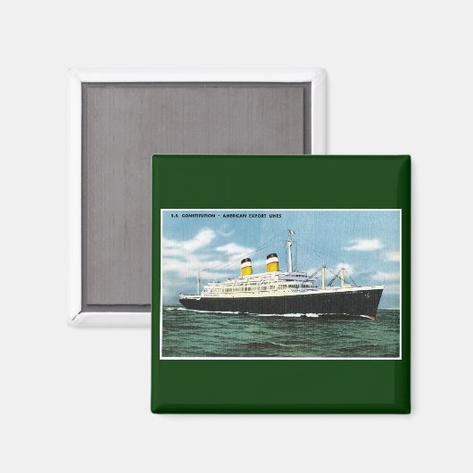 S.S. Constitution American Express Lines Magneet (Voorkant / Achterkant)