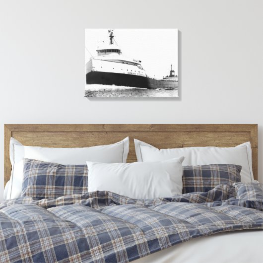 S.S. Edmund Fitzgerald Canvas Afdruk (Insitu (Slaapkamer))