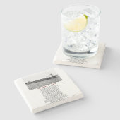S.S. Edmund Fitzgerald Stone Coaster Stenen Onderzetter (Zijkant)