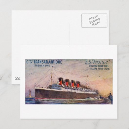 S.S. Frankrijk  bestuur Briefkaart (Voorkant / Achterkant)