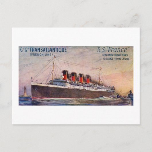 S.S. Frankrijk bestuur Briefkaart (Voorkant)
