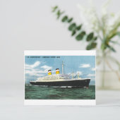 S.S. Grondwet American Express Lines  Briefkaart (Staand voorkant)