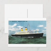 S.S. Grondwet American Express Lines  Briefkaart (Voorkant / Achterkant)