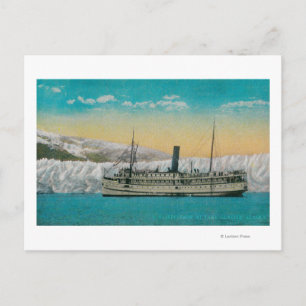 S.S. Jefferson bij Taku Glacier, Alaska Briefkaart
